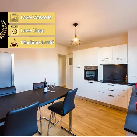 3 Chambres, T4 100m2, Free Parking Prive, Lumineux & Spacieux Apartment