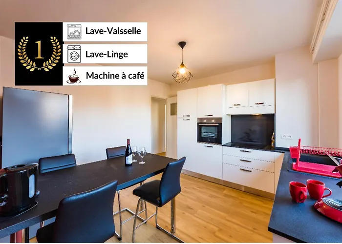 Lägenhet 5 Lits, T4, 3 Chambres, 100M2, Free Parking, Spacieux